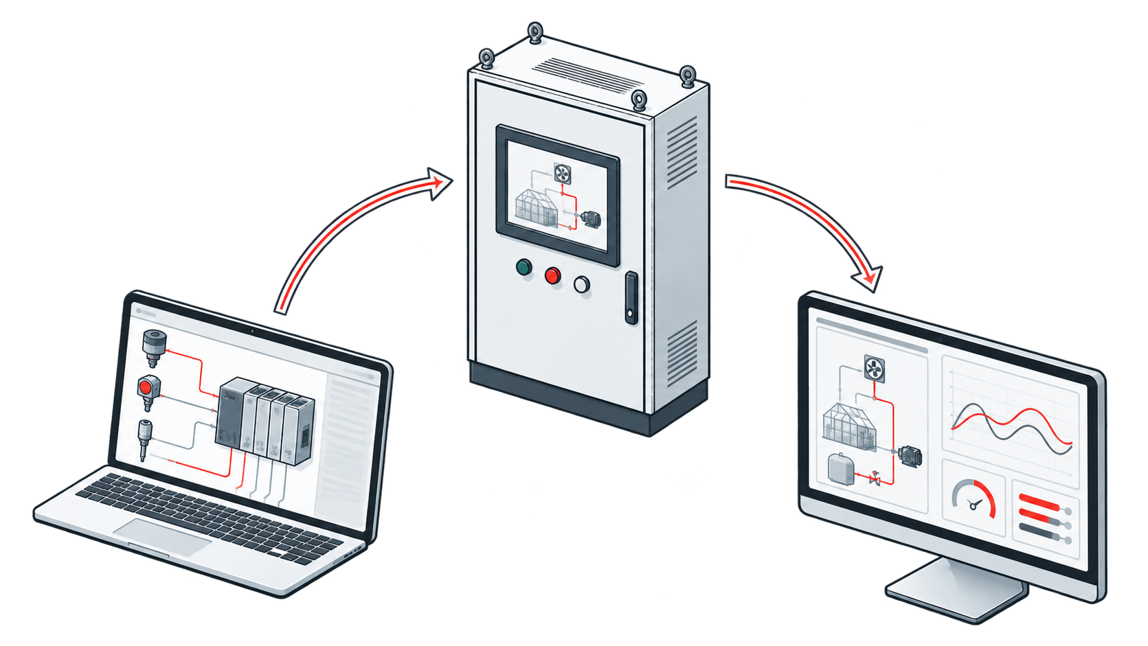 Automation project: engineering design, control cabinet installation, and system operation
